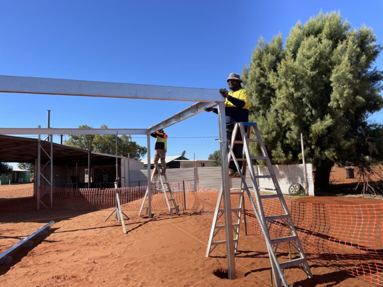 Church building is underway.