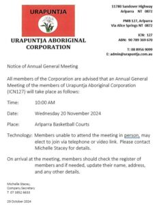 Notice for Annual General Meeting